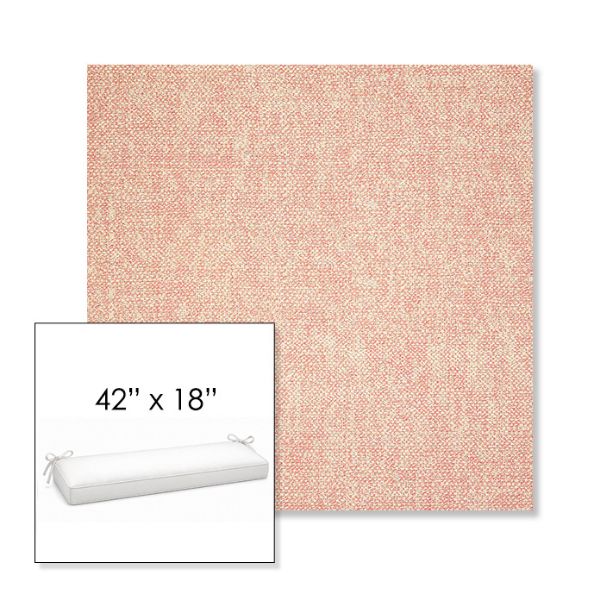 Picture of Chartres Rose | Sunbrella® 42" x 18" Outdoor Bench Cushion
