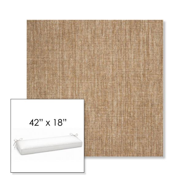 Picture of Crush Camel | Sunbrella® 42" x 18" Outdoor Bench Cushion