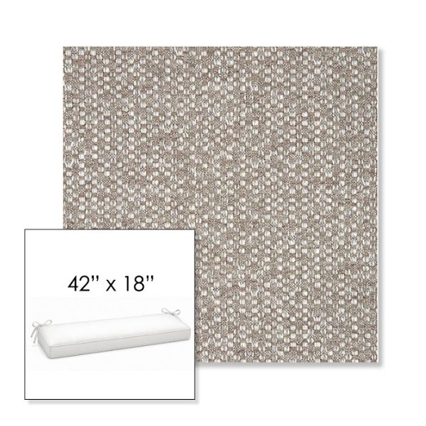 Picture of Dumont Mushroom | Sunbrella® 42" x 18" Outdoor Bench Cushion