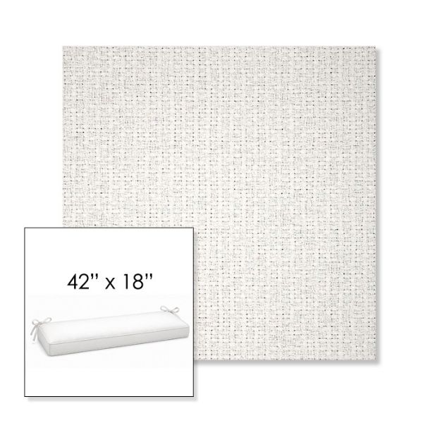 Picture of Dumont Snow | Sunbrella® 42" x 18" Outdoor Bench Cushion