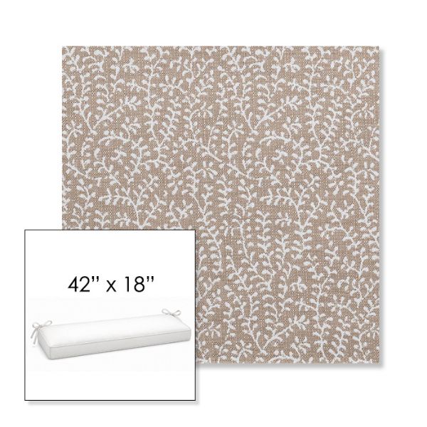 Picture of Eberly Linen | Sunbrella® 42" x 18" Outdoor Bench Cushion