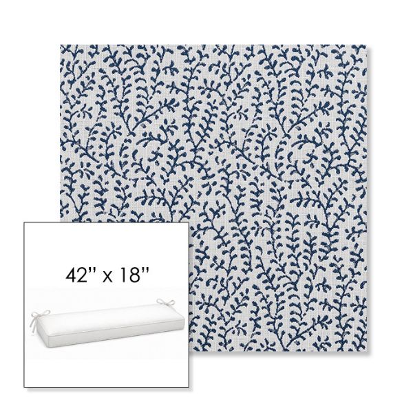 Picture of Eberly Peacock | Sunbrella® 42" x 18" Outdoor Bench Cushion