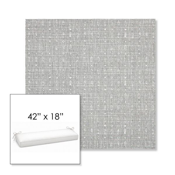 Picture of Embrace Pewter | Sunbrella® 42" x 18" Outdoor Bench Cushion