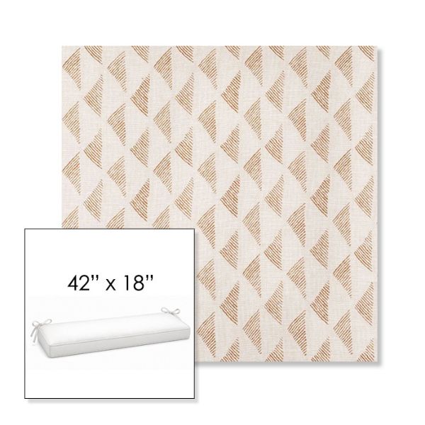 Picture of Etched Angles Congnac | Sunbrella® 42" x 18" Outdoor Bench Cushion