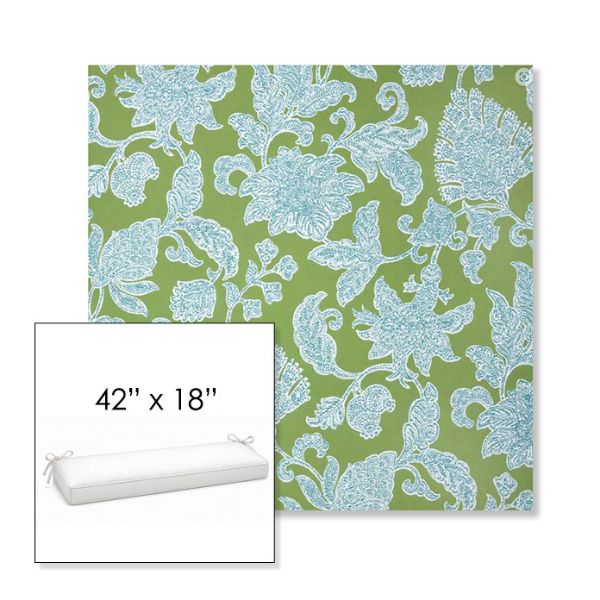 Picture of Floral Song Spring | Sunbrella® 42" x 18" Outdoor Bench Cushion