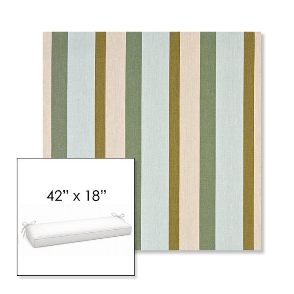 Picture of Gateway Aloe | Sunbrella® 42" x 18" Outdoor Bench Cushion