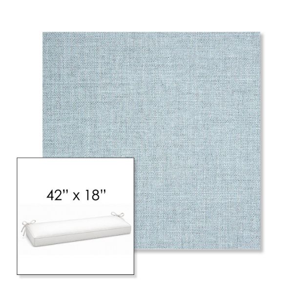 Picture of Idol Frost | Sunbrella® 42" x 18" Outdoor Bench Cushion