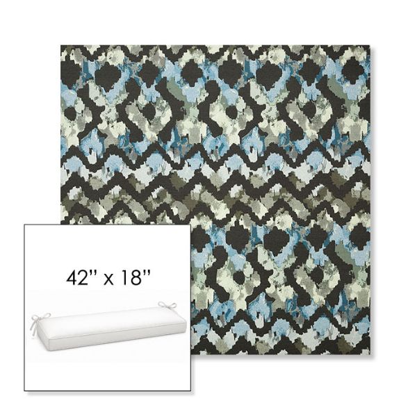 Picture of Inga Green Tea | Sunbrella® 42" x 18" Outdoor Bench Cushion