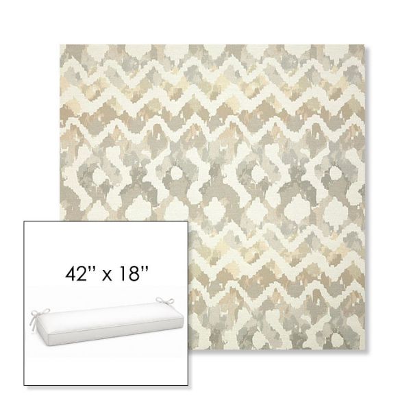 Picture of Inga Marble | Sunbrella® 42" x 18" Outdoor Bench Cushion