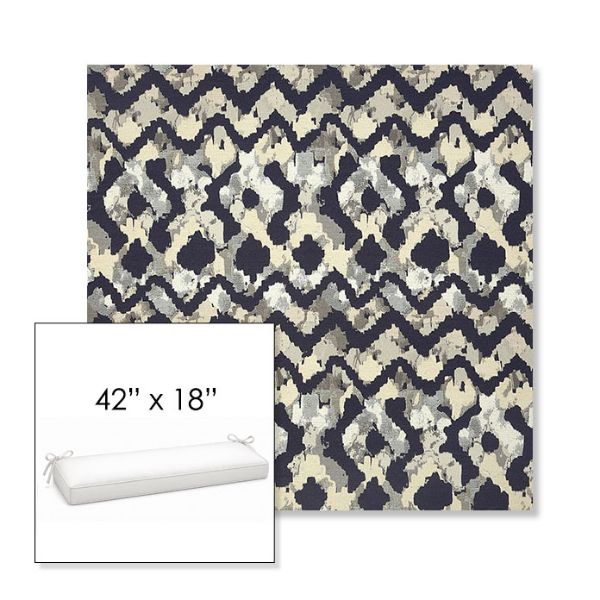 Picture of Inga Midnight | Sunbrella® 42" x 18" Outdoor Bench Cushion
