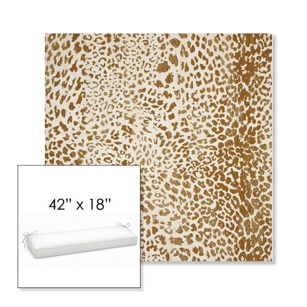 Picture of Instinct Toffee | Sunbrella® 42" x 18" Outdoor Bench Cushion