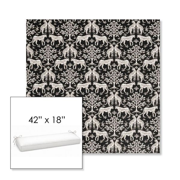 Picture of Jaipur Frame Onyx | Sunbrella® 42" x 18" Outdoor Bench Cushion