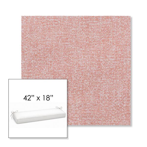 Picture of Kismet Coral | Sunbrella® 42" x 18" Outdoor Bench Cushion