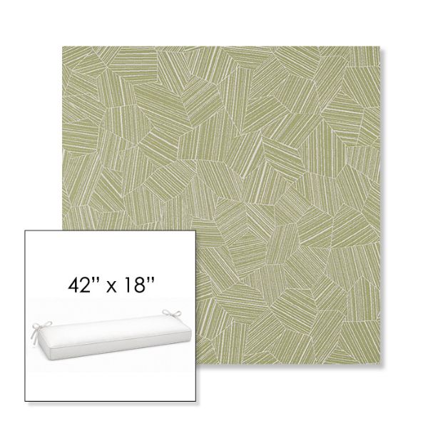 Picture of Leaf Structure Aloe | Sunbrella® 42" x 18" Outdoor Bench Cushion
