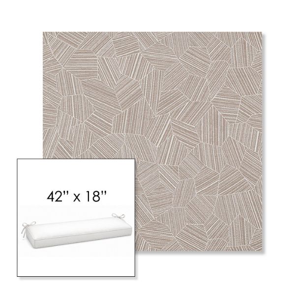 Picture of Leaf Structure Sand | Sunbrella® 42" x 18" Outdoor Bench Cushion