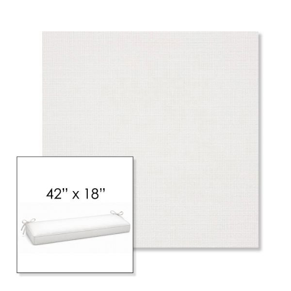 Picture of Linville Snow | Sunbrella® 42" x 18" Outdoor Bench Cushion