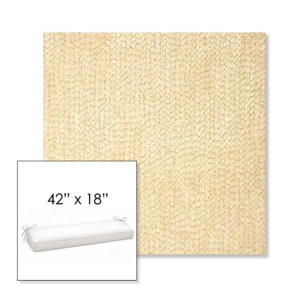 Picture of Margo Parchment | Sunbrella® 42" x 18" Outdoor Bench Cushion