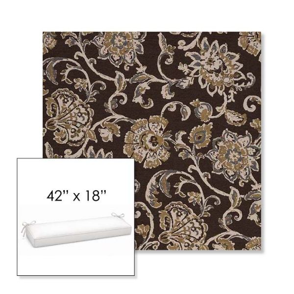 Picture of Martha Floral Garden Path | Sunbrella® 42" x 18" Outdoor Bench Cushion