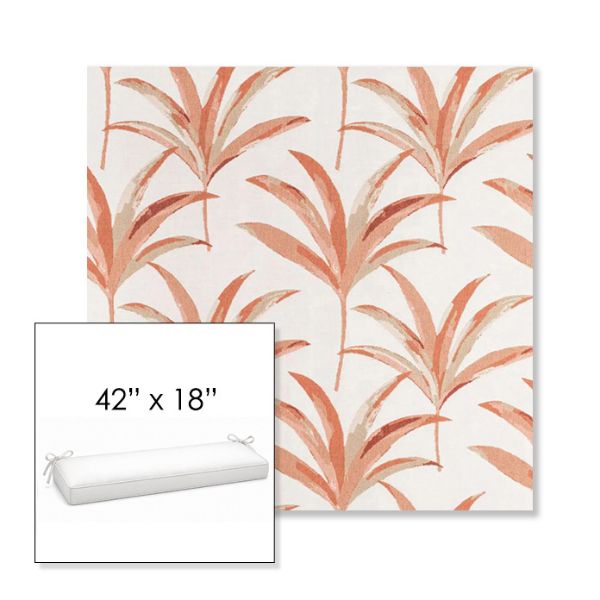 Picture of Martinique Mango | Sunbrella® 42" x 18" Outdoor Bench Cushion