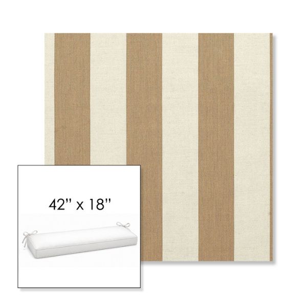 Picture of Maxim Heather Beige | Sunbrella® 42" x 18" Outdoor Bench Cushion