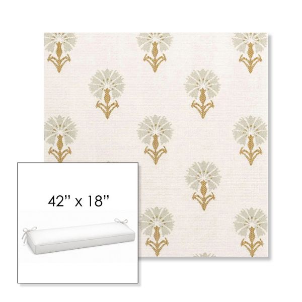 Picture of Mira Seasalt | Sunbrella® 42" x 18" Outdoor Bench Cushion