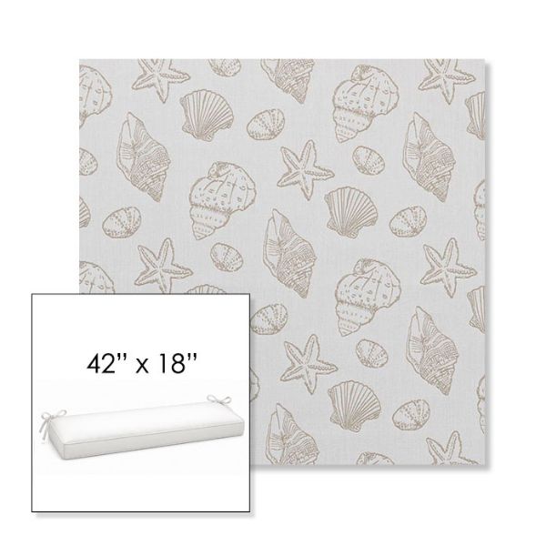 Picture of Nantucket Suntan | Sunbrella® 42" x 18" Outdoor Bench Cushion