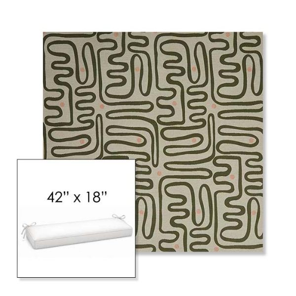 Picture of Nema Sagebrush | Sunbrella® 42" x 18" Outdoor Bench Cushion