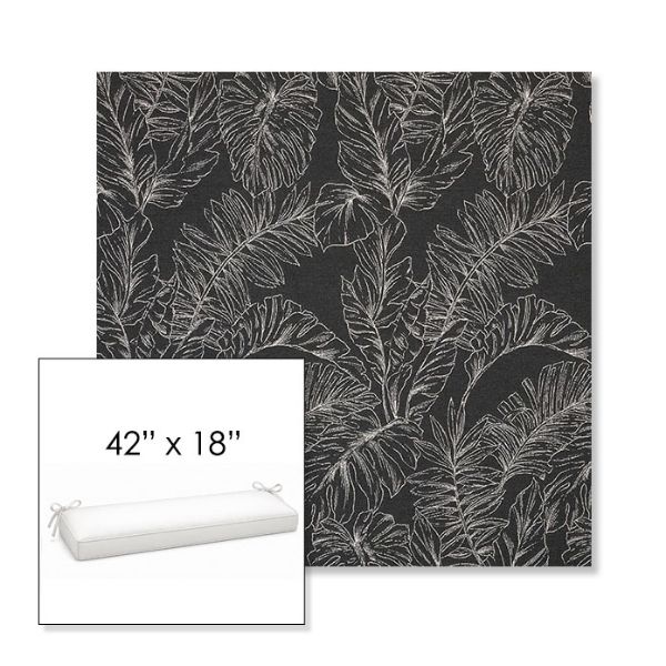 Picture of Palma Shadow | Sunbrella® 42" x 18" Outdoor Bench Cushion