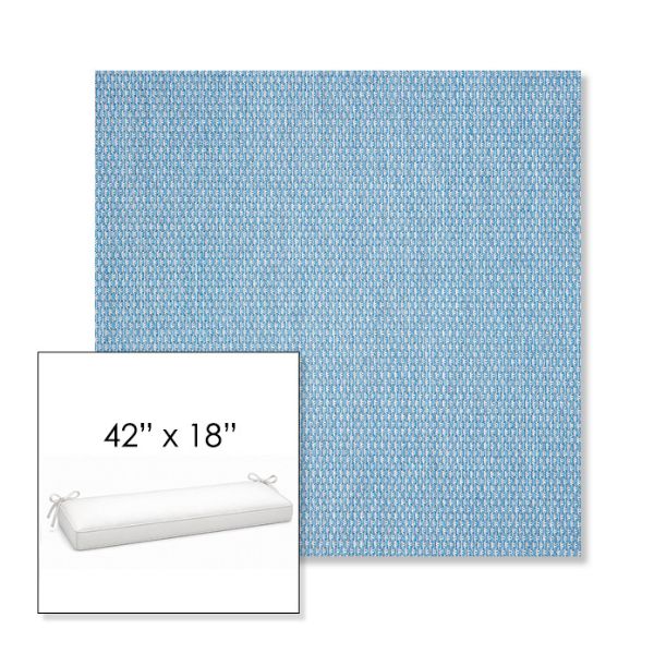 Picture of Pique Sky | Sunbrella® 42" x 18" Outdoor Bench Cushion