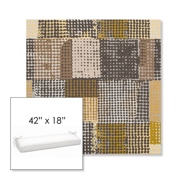 Picture of Pop Corn | Sunbrella® 42" x 18" Outdoor Bench Cushion