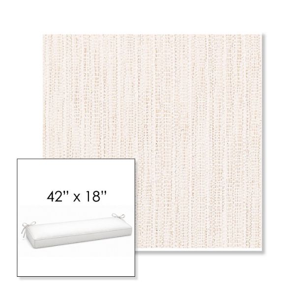 Picture of Poros Eggshell | Sunbrella® 42" x 18" Outdoor Bench Cushion