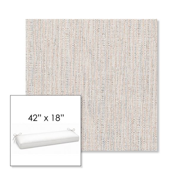 Picture of Poros Sky | Sunbrella® 42" x 18" Outdoor Bench Cushion