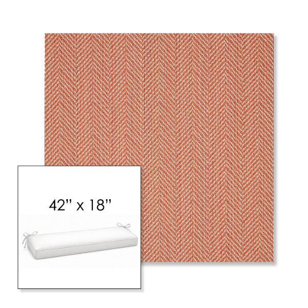 Picture of Posh Coral | Sunbrella® 42" x 18" Outdoor Bench Cushion