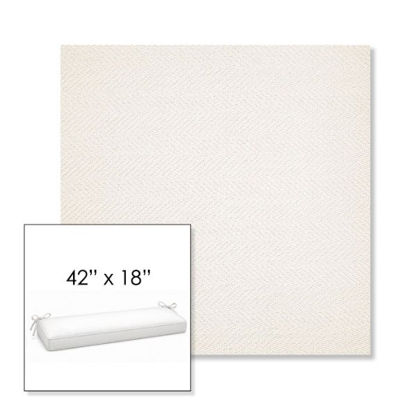 Picture of Posh Snow | Sunbrella® 42" x 18" Outdoor Bench Cushion