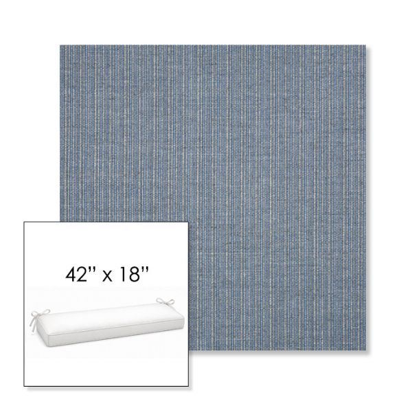 Picture of Proven Denim | Sunbrella® 42" x 18" Outdoor Bench Cushion
