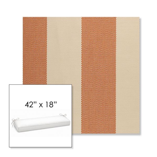 Picture of Rothko Lobster Roll | Sunbrella® 42" x 18" Outdoor Bench Cushion