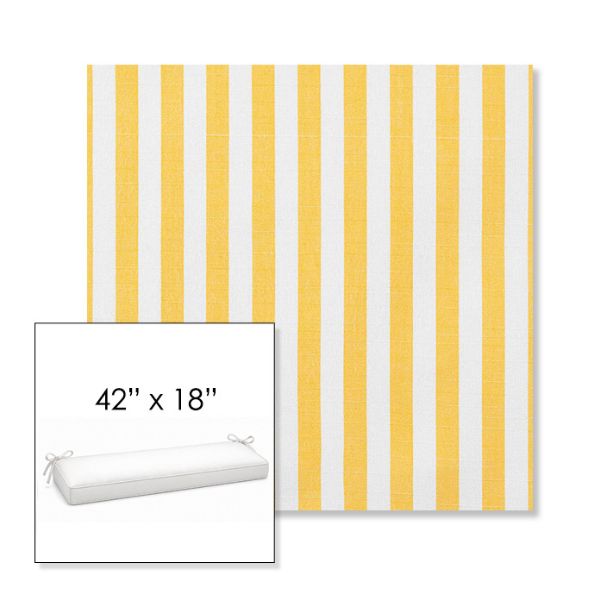 Picture of Sail Away Sunflower | Sunbrella® 42" x 18" Outdoor Bench Cushion