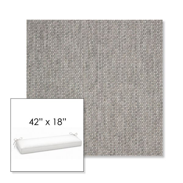 Picture of Tailored Fog | Sunbrella® 42" x 18" Outdoor Bench Cushion