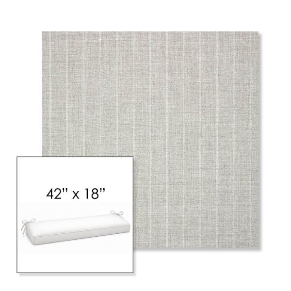 Picture of Ticking Fog | Sunbrella® 42" x 18" Outdoor Bench Cushion