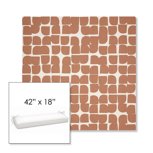 Picture of Toggle Canyon Rose | Sunbrella® 42" x 18" Outdoor Bench Cushion