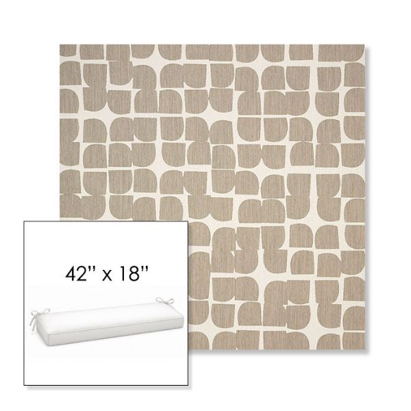 Picture of Toggle Driftwood | Sunbrella® 42" x 18" Outdoor Bench Cushion