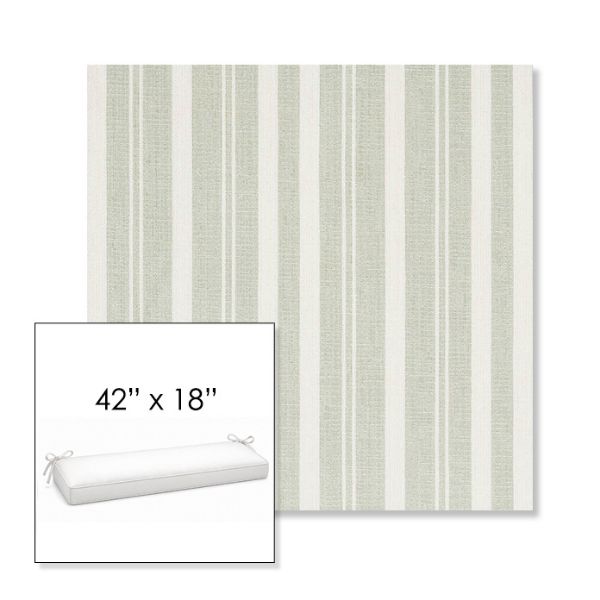 Picture of Tranquil Sage | Sunbrella® 42" x 18" Outdoor Bench Cushion