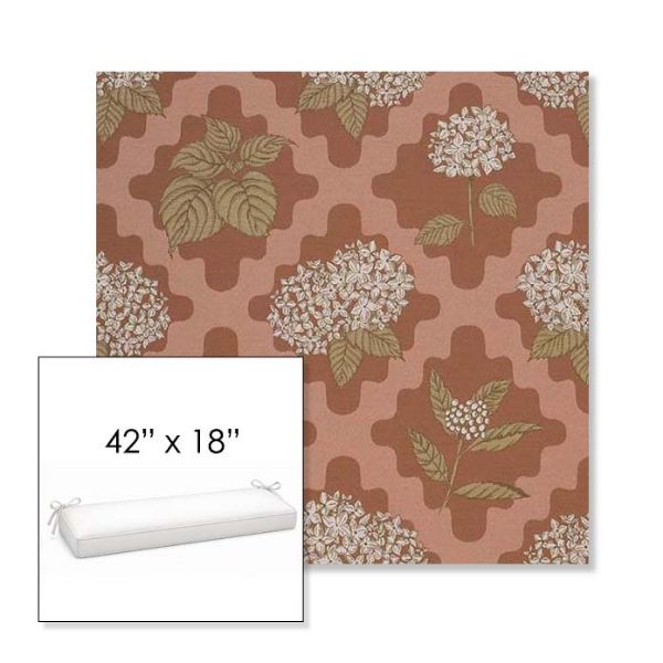 Picture of Trellis Primrose | Sunbrella® 42" x 18" Outdoor Bench Cushion