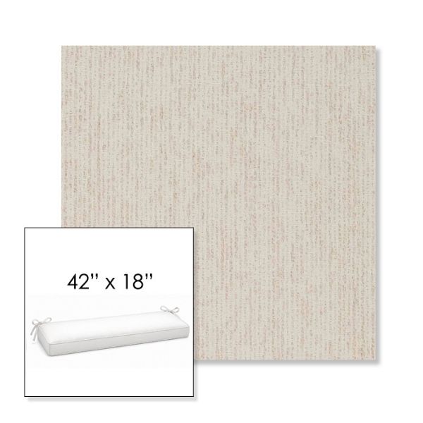 Picture of Vista Alabaster | Sunbrella® 42" x 18" Outdoor Bench Cushion