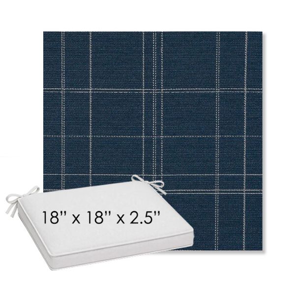 Picture of Camper Wild Blueberry | Sunbrella® 18" x 18" Outdoor Dining Cushion