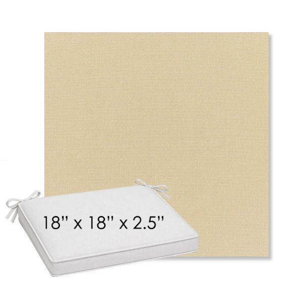 Picture of Canvas Antique Beige | Sunbrella® 18" x 18" Outdoor Dining Cushion