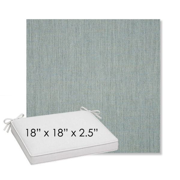 Picture of Cast Mist | Sunbrella® 18" x 18" Outdoor Dining Cushion