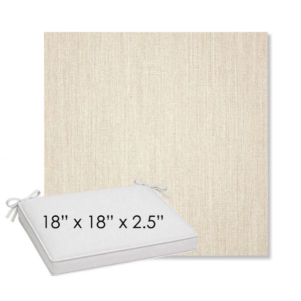 Picture of Cast Pumice | Sunbrella® 18" x 18" Outdoor Dining Cushion