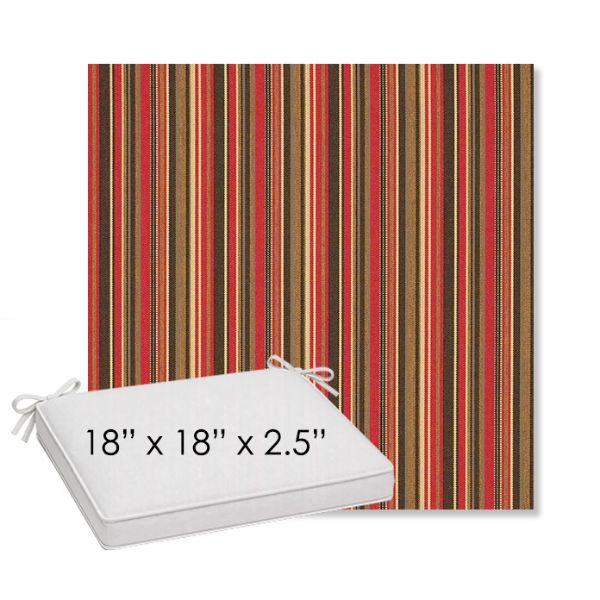 Picture of Dorsett Cherry | Sunbrella® 18" x 18" Outdoor Dining Cushion