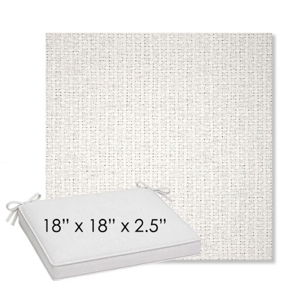 Picture of Dumont Snow | Sunbrella® 18" x 18" Outdoor Dining Cushion